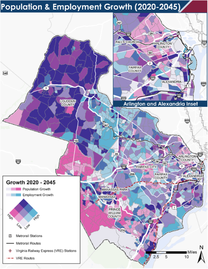 Population and Employment Growth Map